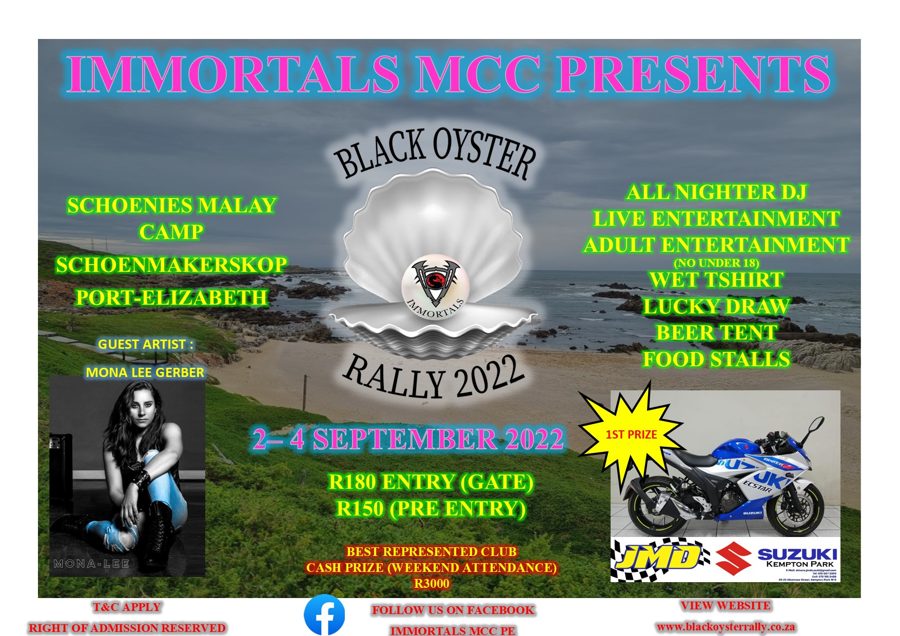 BLACK OYSTER SAVE THE DATE 2022 WITH ENTRY PRICE